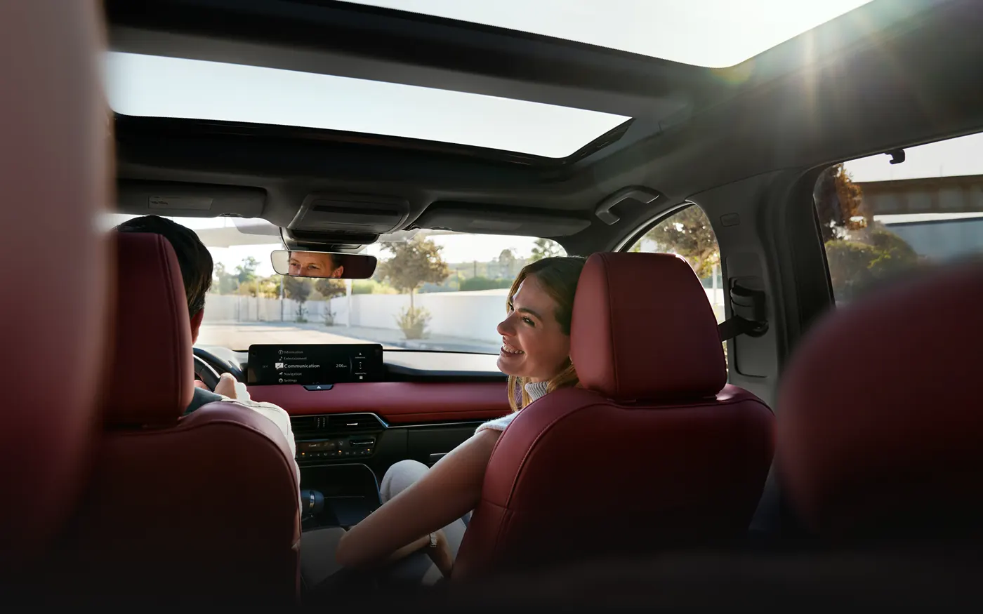 Friends riding in the 2-row 2027 Mazda CX-90 | Douglass Mazda in Waco TX